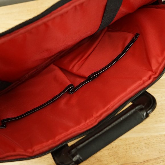 Nicole Miller Laptop Carry Tote Bag Zip Up Leopard Print High Heel Shoe Pattern - Picture 4 of 4